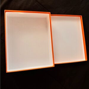 Hermes Oran Sandal Box with Orange Trim